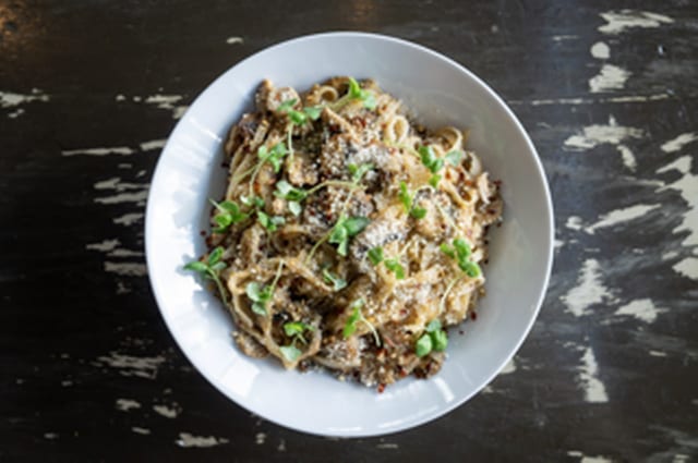 Plant based Mushroom Pasta.