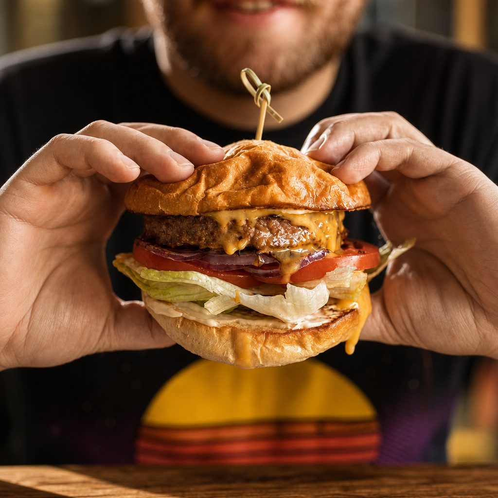 Plant based All-American Burger.