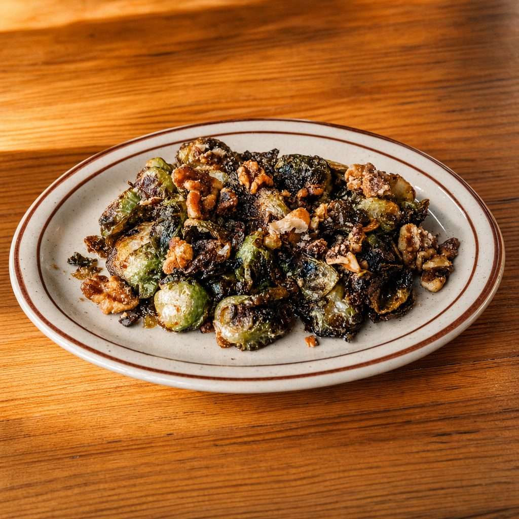 Plant based Truffle Brussels Sprouts.