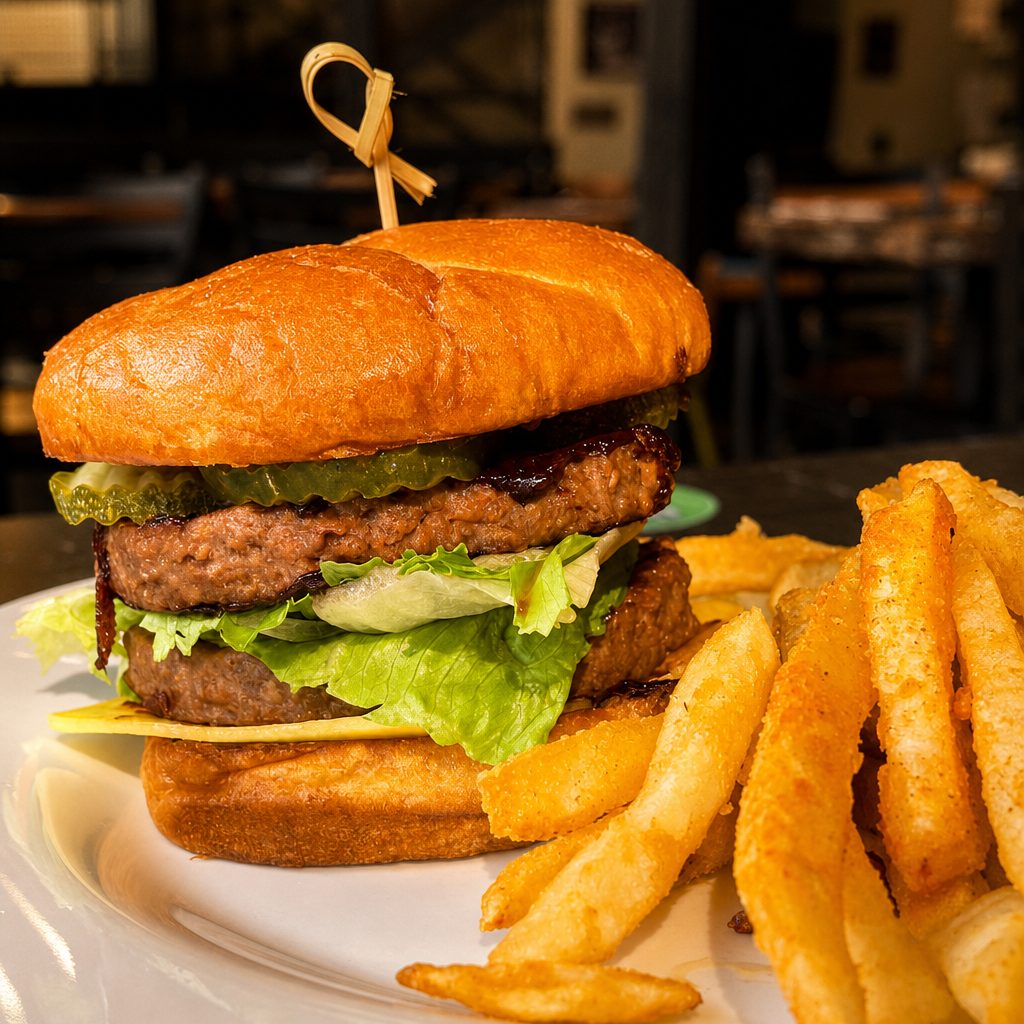 Plant based Mac Daddy Burger.
