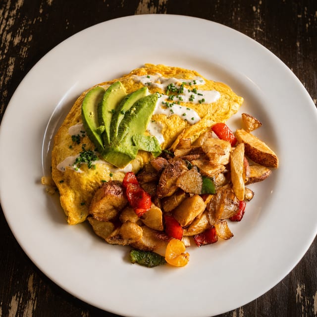 Plant based Sunshine Omelet.