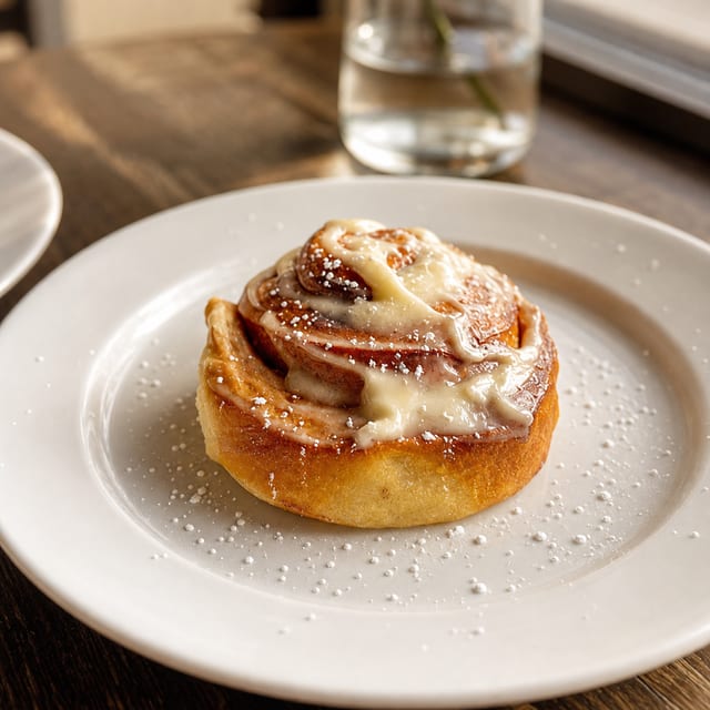 Plant based Cinnamon Roll.